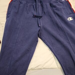 Champion Navy Joggers with Red Accent